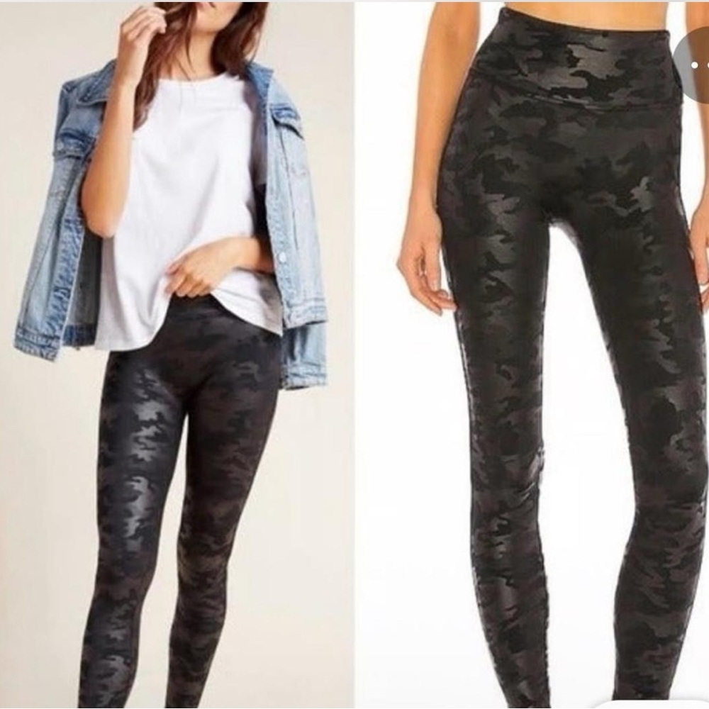 SPANX SHINY Camo Print Leggings
